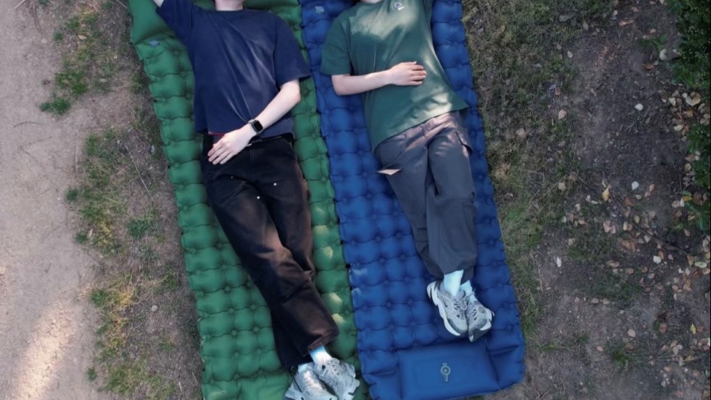 Outdoor camping Inflatable mat guide